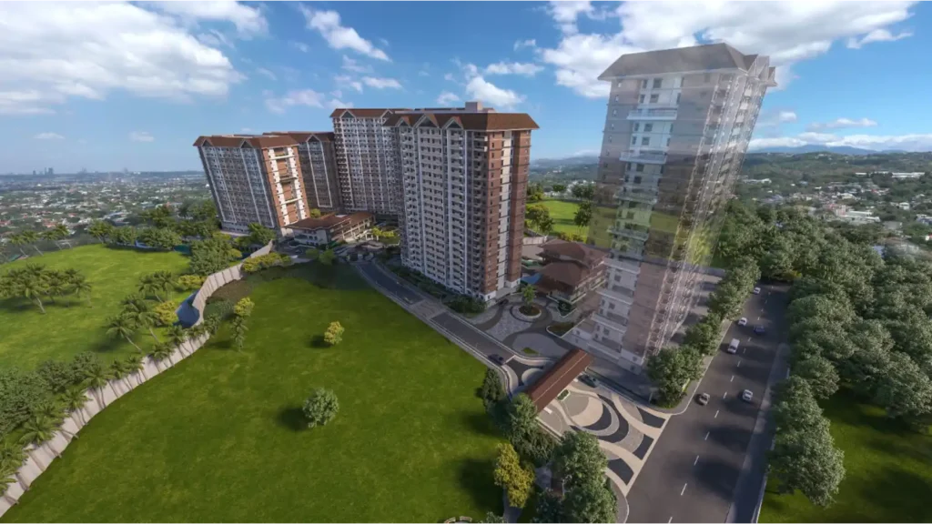 Aerial exterior view of Sierra Valley Gardens residential condominium developmentAerial exterior view of Sierra Valley Gardens residential condominium development